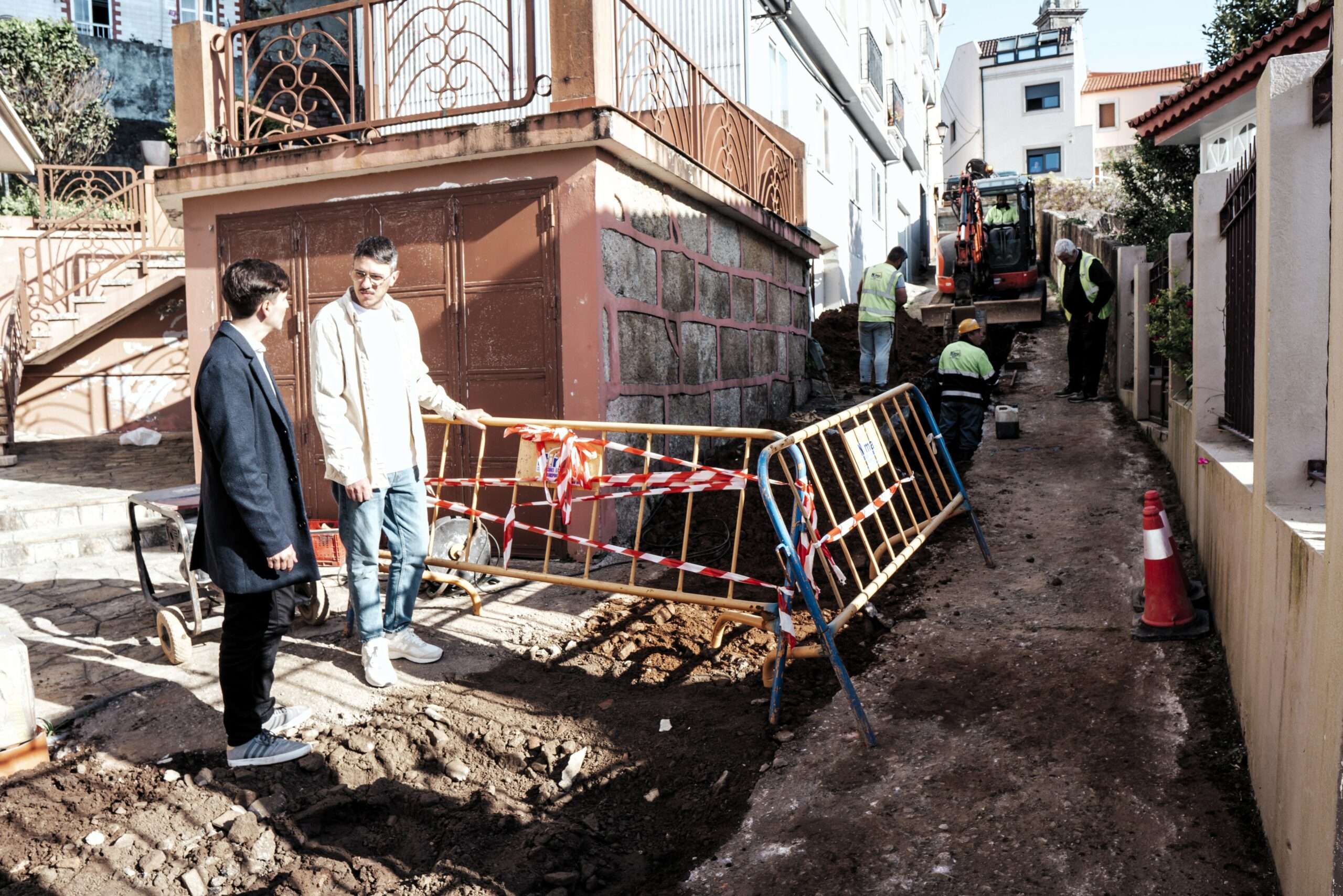 O alcalde, Luis Pérez, e o concelleiro