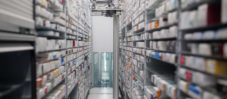 Aspecto interior de una farmacia con almacenamiento inteligente. Foto: cedida