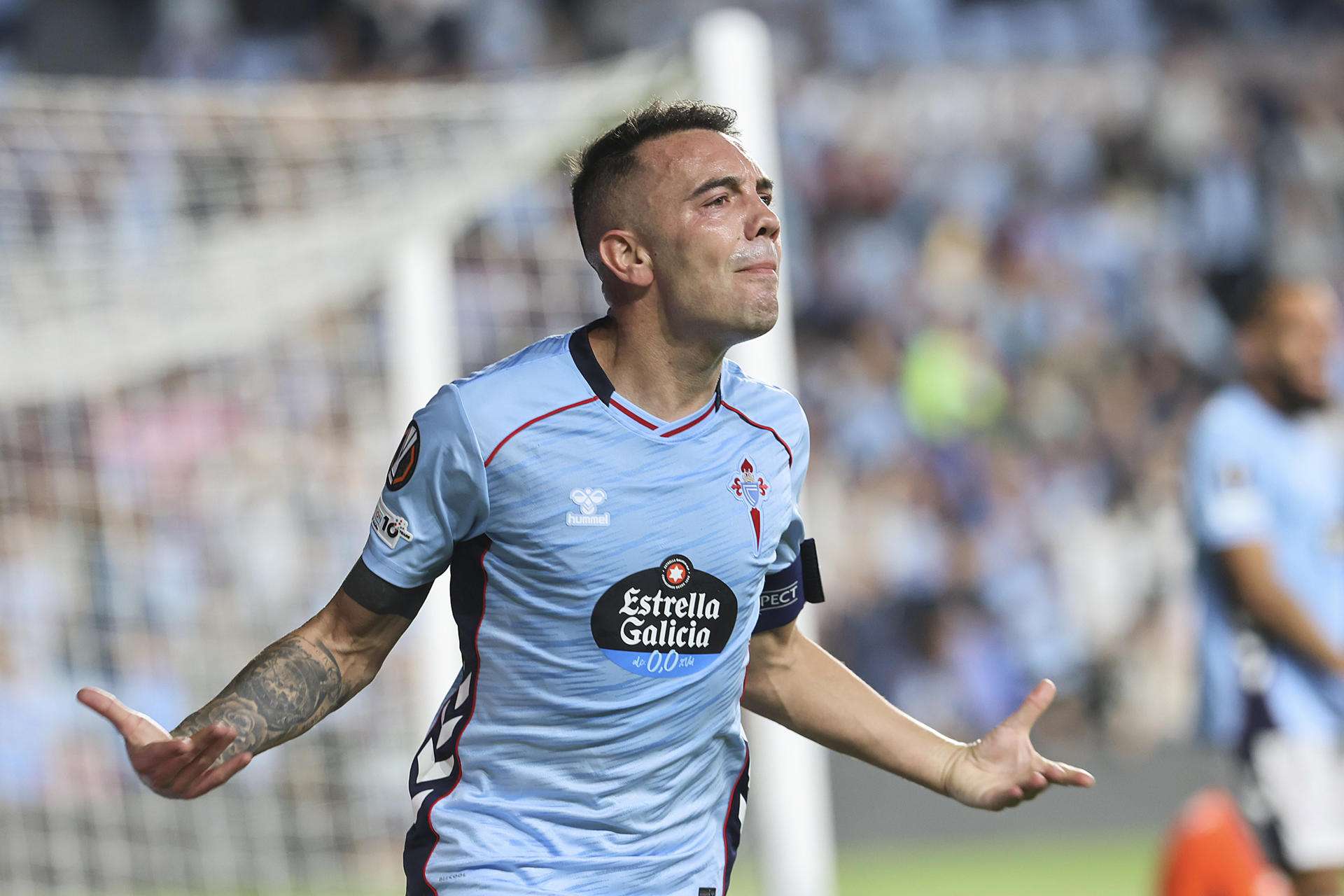 Iago Aspas celebrando su gol. EFE/ Salvador Sas