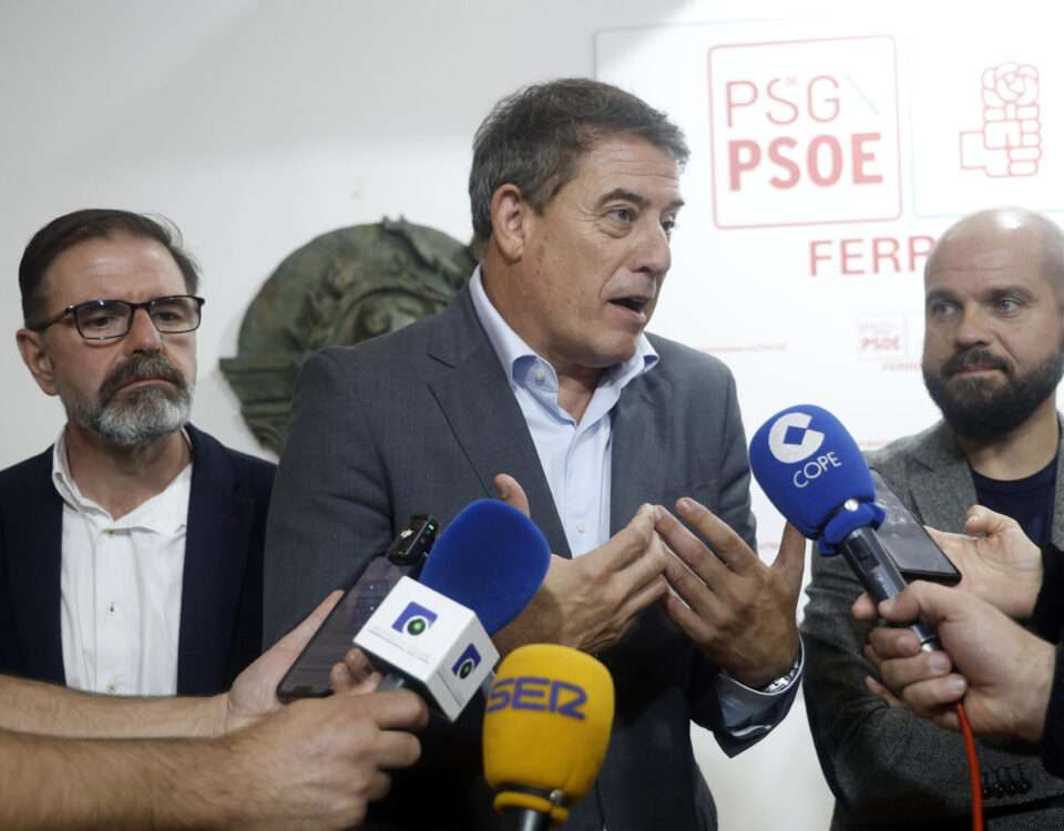 El secretario general del PSdeG y portavoz del Grupo Socialista en el Parlamento de Galicia, José Ramón Gómez Besteiro